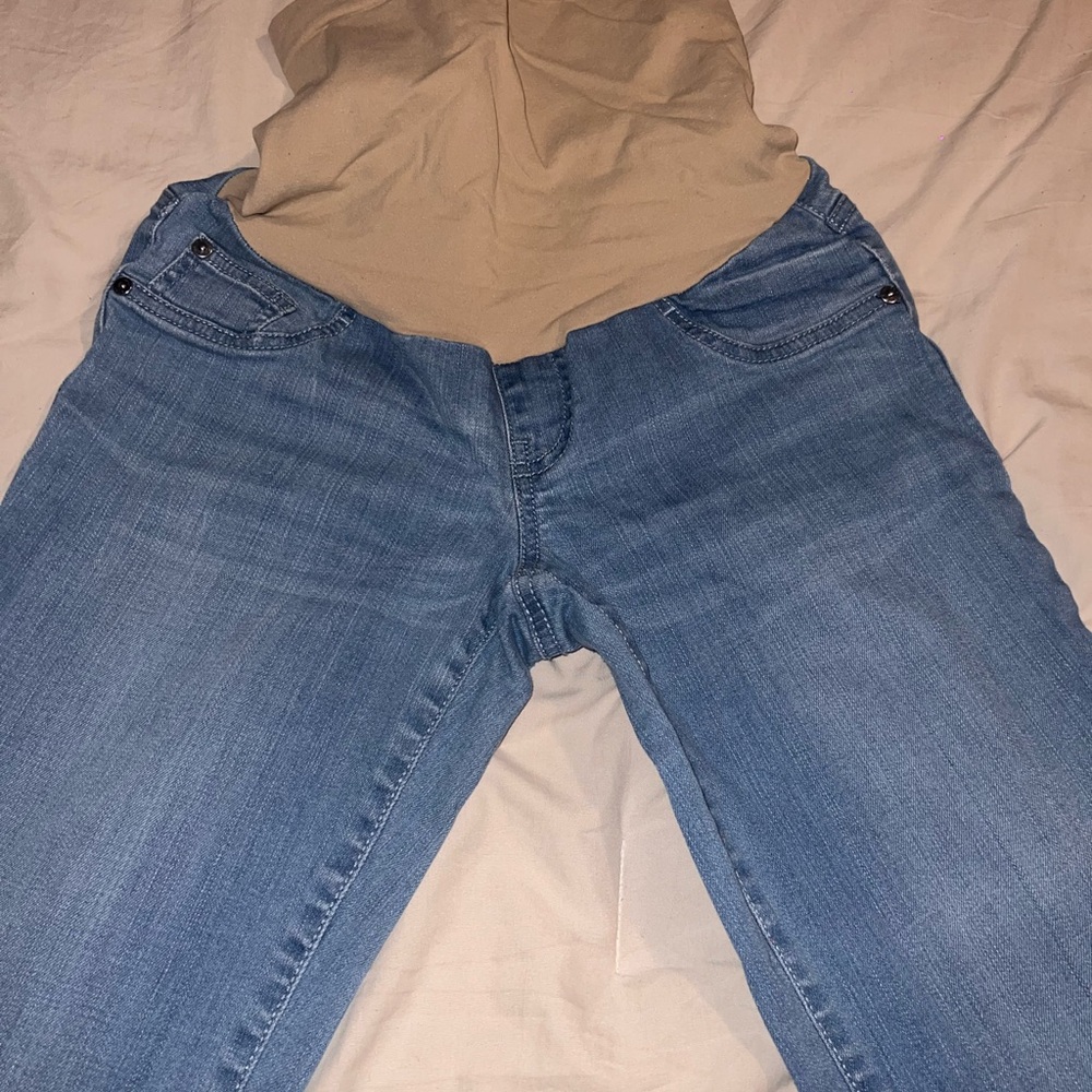 Like NEW Women’s Maternity Indigo Blue Straight Leg Jeans